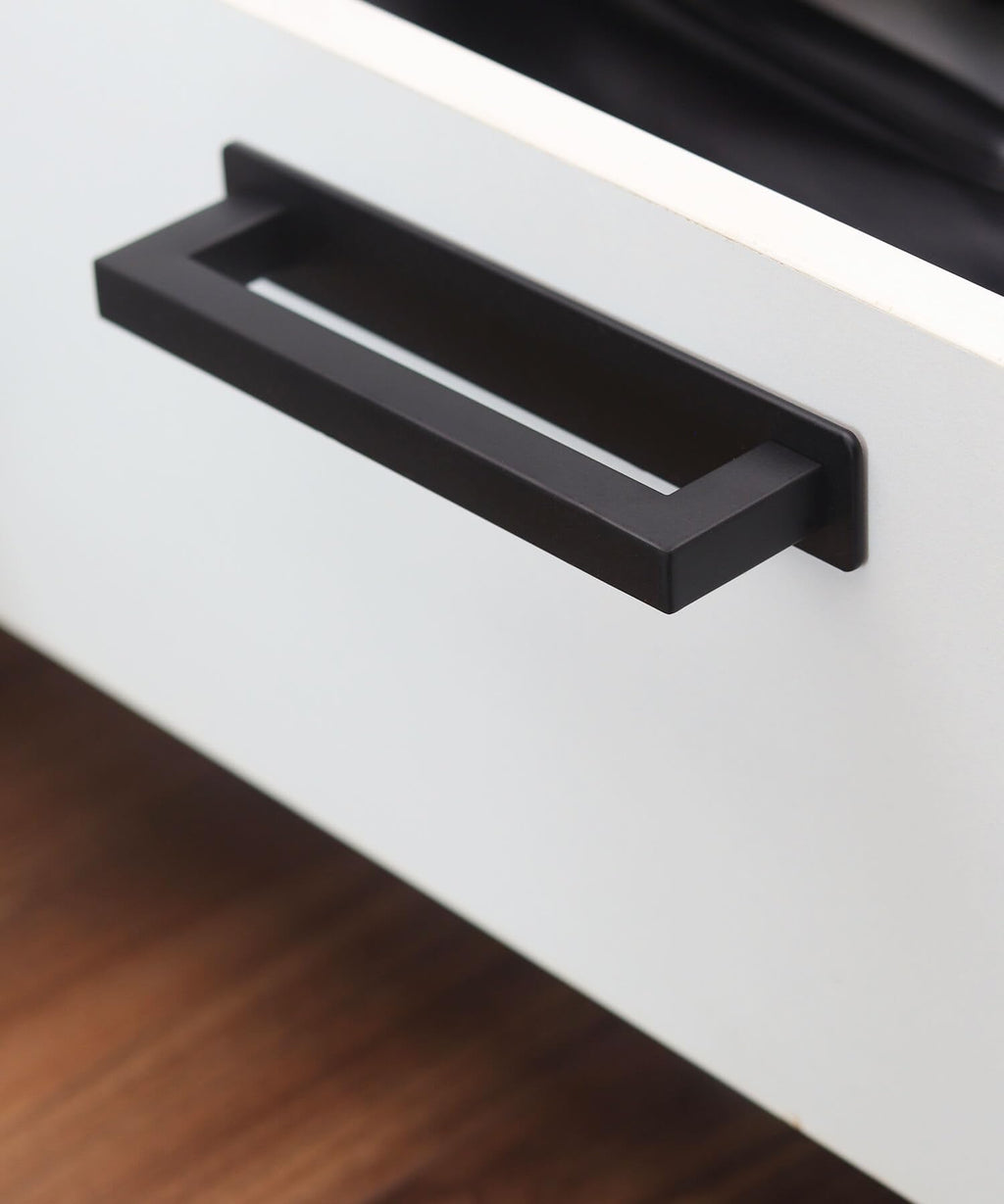 RVPEKUPE Adhesive Cabinet Handles Stick on Handle Self Stick Sliding Shower Door Handle 4-3/4" Black 8-Pack