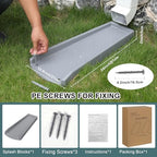 Rain Gutter Downspout Splash Block, Gutter Downspout Extensions for Water Drainage, 24" Gutter Splash Guards Downspout Extender, Fixable Down spout Drain Trays with PE Nails(1 Pack, Gray)