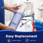 Membrane Solutions 5 Micron 10" x 2.5" Sediment Water Filter Replacement Cartridge for Any Water Filter 10 x 2.5 inch Whole House RO System, Compatible with GE FXUSC, Aqua-Pure AP110, WHKF-GD05-6 Pack