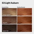 Revlon ColorSilk Permanent Hair Color, 100% Gray Coverage Dye Kit, Ammonia-Free, Keratin and Amino Acids, Red Shades, 53 Light Auburn (Pack of 3)