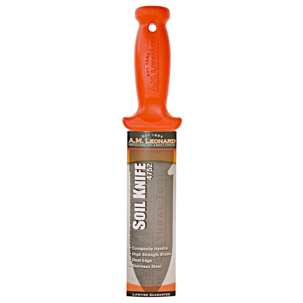 A.M. Leonard Deluxe Soil Knife, Orange – Hori Hori with 6-Inch SS Blade