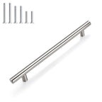 Gobrico 30 Pack 7-1/2" (192mm) Hole Centers Cabinet Pulls, Brushed Nickel Cabinet Handles, Modern Cabinet Furniture Pulls, Satin Nickel Drawer Pulls 10 Inch Total Length