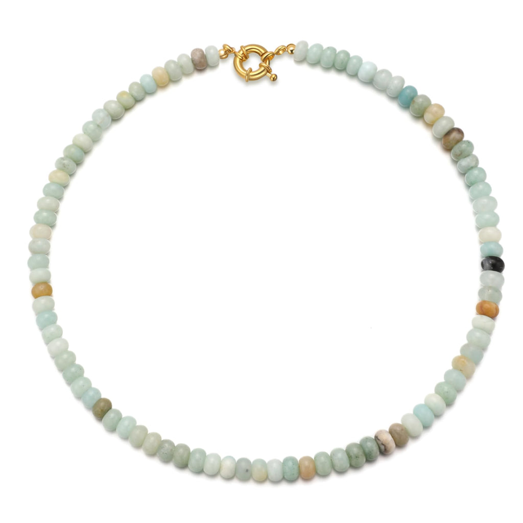 chorfla Beaded Gemstone Necklace for Women Summer Beach Handmade Jewelry