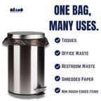 Plasticplace 12-16 Gallon Trash Count │ 0.8 Mil │ Black Garbage Can Liners │ 24" x 32" (500 Case), 24x32 Inch (Pack of 500)