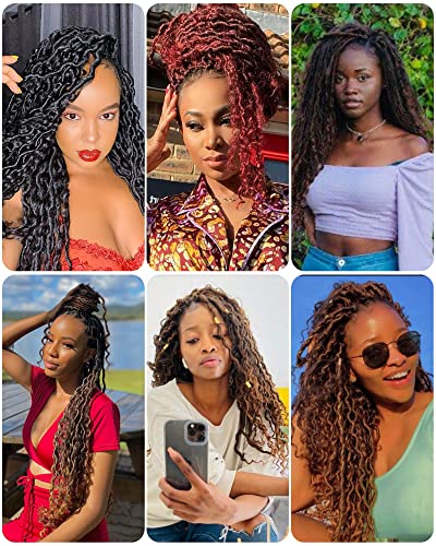 Short Grey Crochet Hair 10 Inch Goddess Locs Crochet Hair for Black Women Goddess Faux Locs Crochet Hair with Curly Ends (10 Inch,Tgrey)