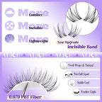 ALICE Cluster Eyelash Extension Kit Natural Wispy Lash Clusters Kit Lash Extension Kit Clear Band 168pcs C Curl 11-13mm Individual Lashes with Lash Glue Bond and Seal Self Application at Home