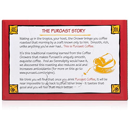 Puroast Low Acid Coffee| House Blend Single Serve Pods | Medium Roast | High Antioxidants & High pH |No Bitter Aftertaste | Reduced Heartburn & GERD Friendly | 72 Count - Compatible with Keurig Brewer