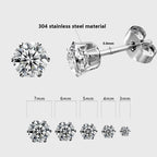 Ear piercing gun kit Reusable professional ear piercing gun kit, 24 surgical grade anti-sensitive piercing earrings, 10 cubic zirconia fashion earrings, 24 alcohol cotton sheets (silver)
