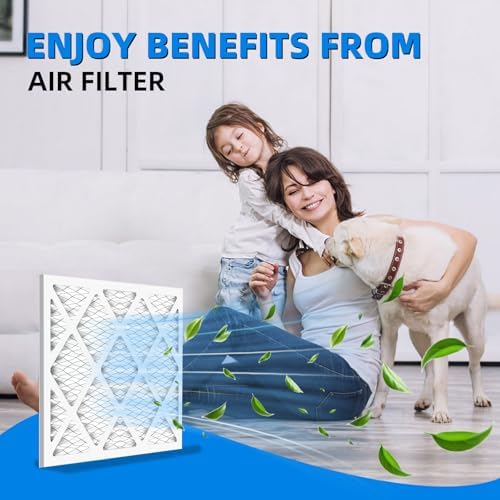 (4 Pack) 18x20x1 Furnace Air Filters, MPR 1900 & FPR 10, MERV 13 Pleated Air Filter (Actual Size: 17.75" x 19.75" x 0.75")