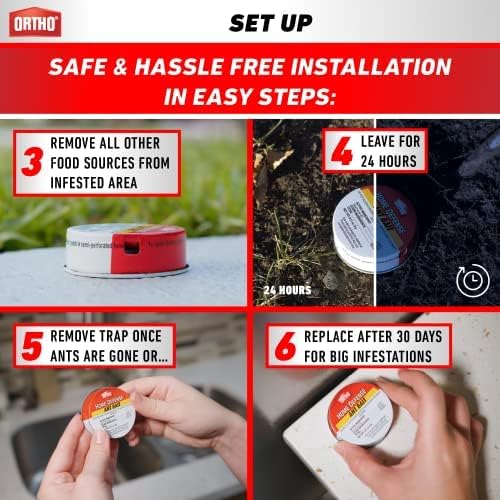 Ant Traps Indoor by ORTHO Home Defense 10pk- Metallic & Adhesive Ant Killer Indoor & Ant Killer Outdoor - Ant Trap & Ant Bait Traps Indoor Ant Killer - Ant Traps Outdoor,Ant Bait Outdoor
