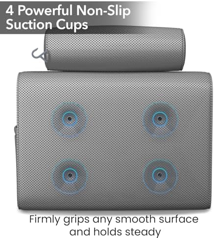 Everlasting Comfort Luxury Bath Pillow - Head, Neck, Back Soft Cushion for Bathtub, Spa & Relaxation
