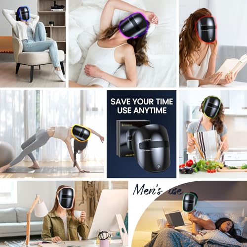 LED Face Mask Light Therapy 7-Color, Treats Mild To Moderate Acne On The Face, Treating Wrinkle at Home Facial