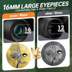 15x30 Compact Binoculars for Adults and Kids - Occer Large View High Powered Binoculars for Bird Watching - Lightweight Easy Focus Binocular with Low Light Vision for Outdoor Hunting Travel - Black