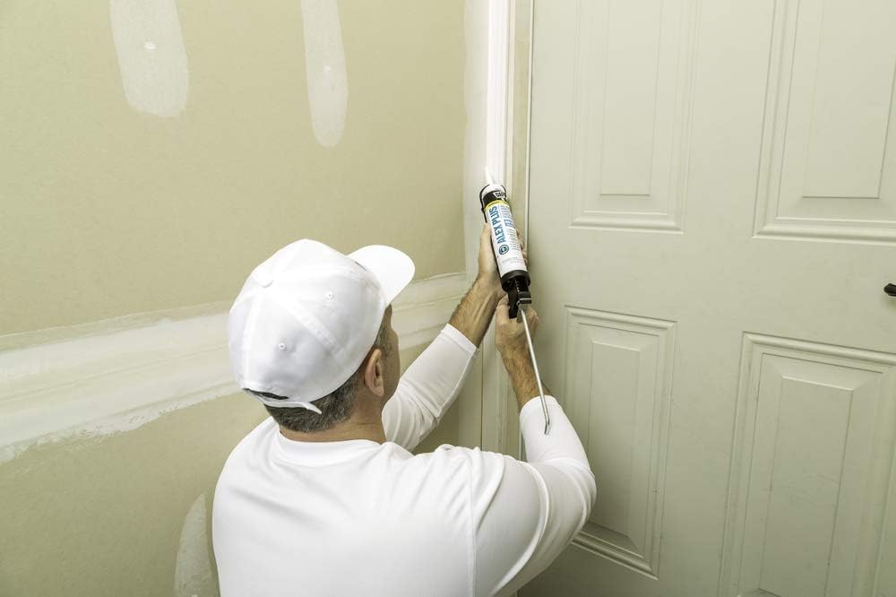 DAP INC 18152 10.1oz White Alex Plus Acrylic Latex Caulk with Silicone | Pack of 4