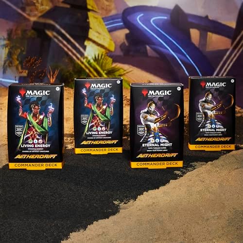 Magic The Gathering Aetherdrift Commander Deck Bundle - 2 of Each Deck (2 Living Energy + 2 Eternal Might)