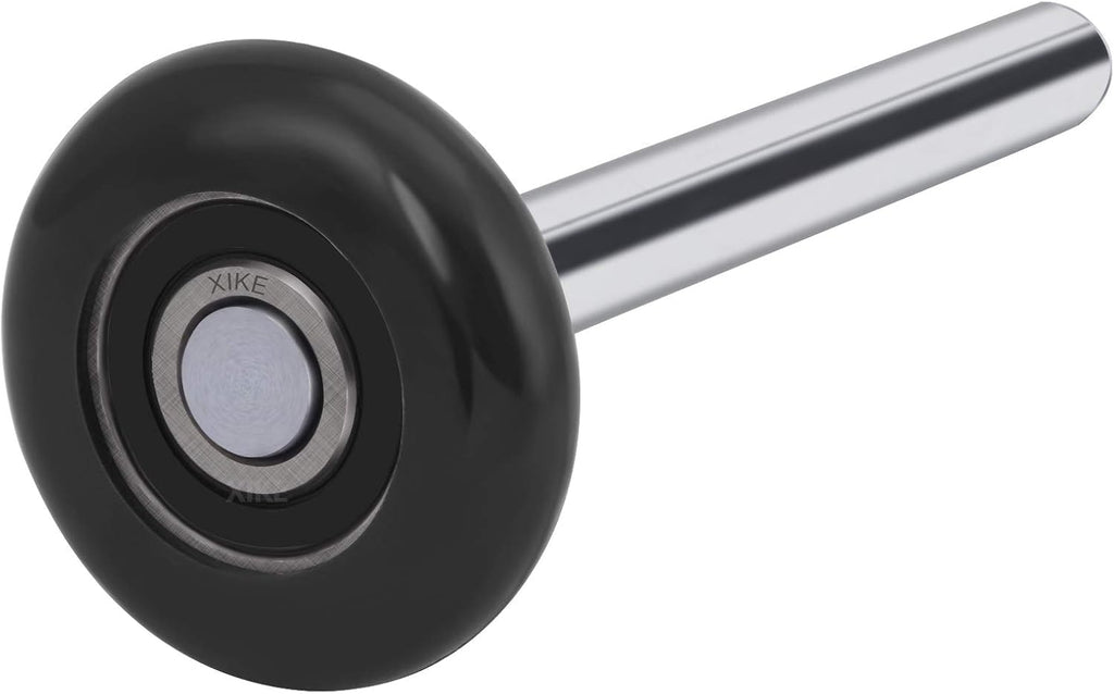 XiKe 12 Pack Black 2" Nylon Garage Door Roller 4" Stem, Quiet/Durable and High Load, Use 6200-2RS Double Seals Precision Bearings.