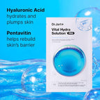 Dr.Jart+ Dermask Vital Hydra Solution Glow Face Mask with Hyaluronic Acid | Sheet Mask | Korean Skin Care