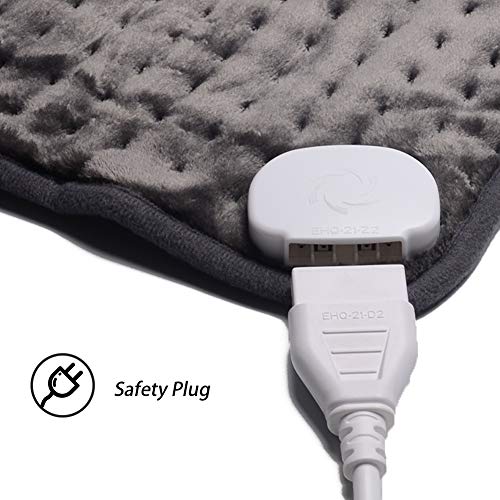 New 2023 Ruqiji 17''x33'' XXXL King Size Heating Pad with Fast-Heating Technology&6 Temperature Settings, Flannel Electric Heating Pad/Pain Relief for Back/Neck/Shoulders/Menstrual Pain/Leg Cramp