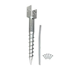 Ashman Ground Screw (1 Pack), No Dig, U-Model Screw in Post Stake - 27" Inch Long, Fits Standard 4x4 (3.5" X 3.5" Inch) Great for Mailbox Posts.