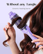 Wavytalk Thermal Brush, Blowout Express 1.5 Inch Negative Ion Thermal Round Brush Creates Blowout Look, lonic Frizz Reduction Makes Hair Smoother (Lavender Purple)