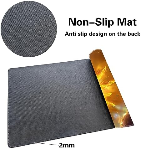 Board Game 14x24in MTG Playmat Compatible for OCG CCG RPG TCG Playmats (Bright Order)