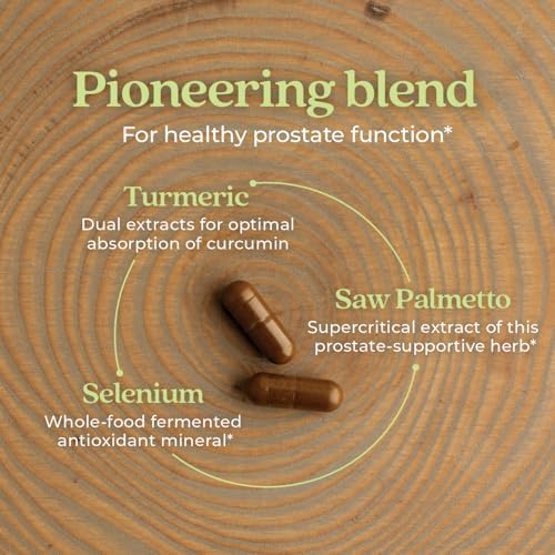 New Chapter Prostate Supplement Zyflamend Prostate with Saw Palmetto + Pumpkin Seed Oil + Turmeric for Prostate Health Vegetarian Capsule, 60 Count