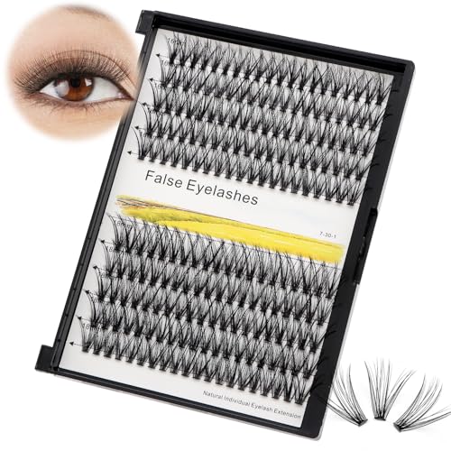 10+12mm Mixed 12+14mm Mixed Tray Mink Eyelash Extension Natural 3D Russian Volume Faux Eyelashes Individual 20D Cluster Lashes Makeup (16mm+18mm Mixed)