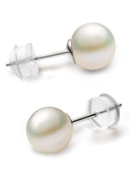 NORBU S925, AAAA+ Round Freshwater Stud Pearl Earrings for Women, Timeless Elegant Gifts for Mom Wife, Mothers Day/Wedding Anniversary/Christams