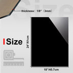 KINLINK 18x24 Plexiglass Sheets 1/8 inch Thick - 3mm Black Cast Acrylic Sheet, Plastic Board Polycarbonate Sheet for DIY Project, Craft, Table Top, Acrylic Sign and Wedding Invitation 4 Pack