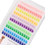 Wide Stem With Various Colored False Eyelashes D Curl Eyelash String 10-20mm Choose Professional Makeup Personal Eyelash String Grafted Eyelash Extension Cluster（10 colors-10mm Lashes Kit）