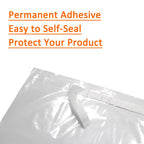 Belinlen 200 Count 12x15 Inch Self Seal Clear Poly Bags with Suffocation Warning for Packaging Clothing, T Shirts, Decorative Wrappers and More with Permanent Adhesive (1.5mil)