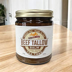 Beef Tallow Balm - 8 oz - Organic Grass Fed and Finished - Made in USA - Moisturizing Skin Care Tea Tree