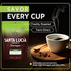 Specialty Volcanic Nicaraguan - Grand Reserve Classic Medium Roast Coffee, Bright & Smooth, Low Acid, 91 Point, SHG, Small Batch Roasted, Farm Direct, 100% Single-Origin |Santa Lucia| Ground, 16oz