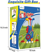 Liberry Toddler Golf Set with Putting Mat for 2 3 4 5 Years Old Boys Girls, Upgraded Kids Golf Cart with Unique Shoulder Strap Design, Indoor and Outdoor Golf Toys