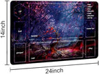 MTG Playmat TCG Playmat -Includes Storage Bag and 14 Dice-Experience Top-Tier Quality and Edge-Locking Waterproof and Non-Slip Mat! (playmat with, Tree)