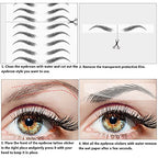 Maitys 12 Sheets 108 Pairs 4D Hair Like Waterproof Eyebrow Tattoos Stickers Temporary Transfer Brows Decal Peel off Fake Eyebrow Sticker Instant Authentic Brow Decal for Women(Vivid Style)