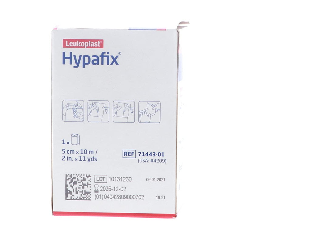 Hypafix Dressing Retention Tape 2 Inch x 10 Yards - Pack of 2 Rolls, Original Version