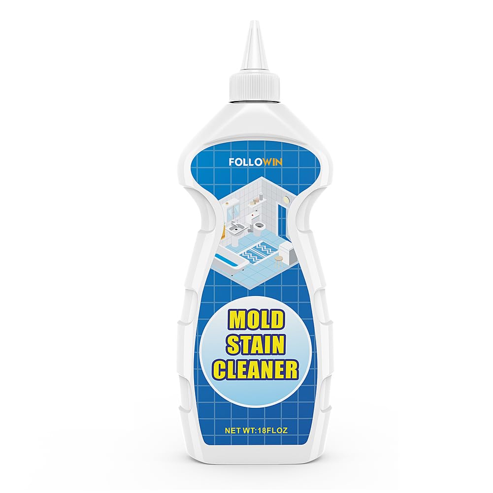 FOLLOWIN Mold and Mildew Bathroom Cleaner Gel 18oz, Household Stain Cleaner for Showers Tiles Grout Sealant Sinks