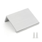 Rergy 10 Pack 1-15/16 INCH Cabinet Pulls Brushed Nickel Finger Pulls, Brushed Nickel Edge Pulls for Cabinet Kitchen Cabinet Edge Pulls, 33mm Cabinet Finger Pulls