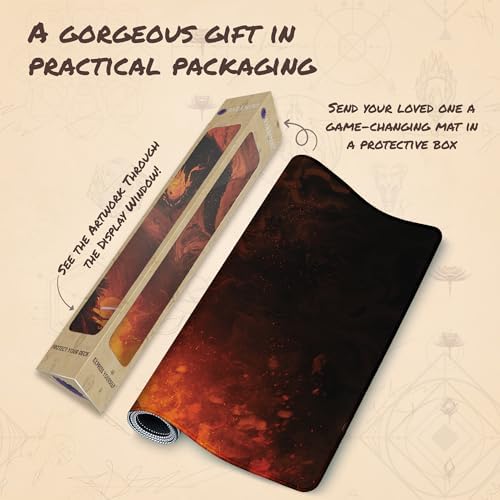 The Shadow and The Flame (Stitched) - MTG Playmat by Anato Finnstark - Compatible with Magic The Gathering Playmat - Original Designs