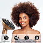 Large Diffuser Attachment Compatible with Dyson Airwrap, Upgraded Bigger Diffuser Nozzle to Dryer Faster and Define Curls Hair, Gold