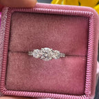 Drizzle Jewels 2.20Ct Round Lab Created Diamond Three Stone Engagement Ring, 14K White Gold Finish (White, 10)