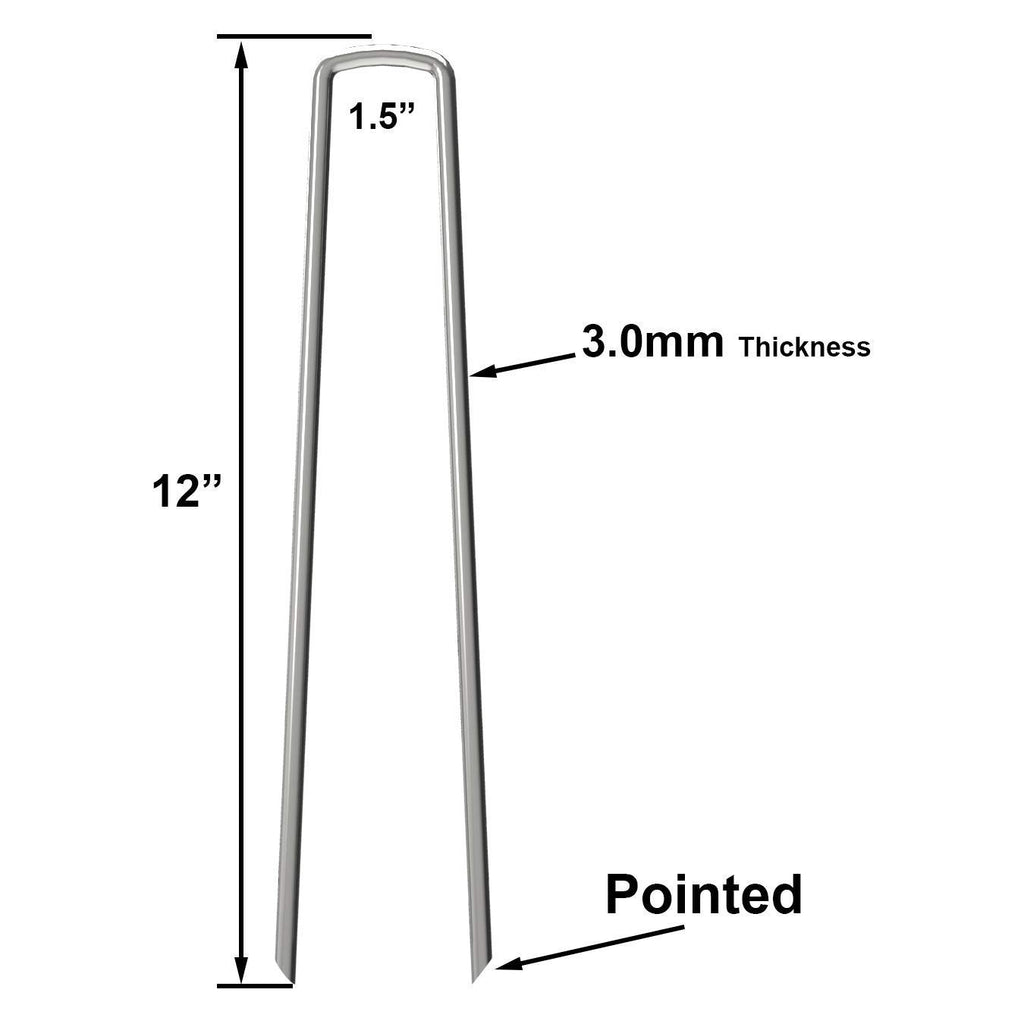 OK5STAR Landscape Staples 12 inch, 100 Pack Heavy Duty Garden Stakes
