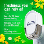 Febreze Plug In Air Freshener, Odor-Fighting Scented Oil Starter Kit, Air Fresheners for Home and Bathroom and Kitchen, Long Lasting for Strong Odors, Gain Original Scent, Warmer + 4 Refill