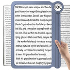 NZQXJXZ 30X 6X Reading Magnifier for Seniors Large, Large and Lightweight Magnifying Glass, Full Book Page Viewing Area, Perfect Handheld Magnifier for Reading Small Prints and Low Vision,Blue