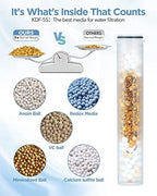 Filtered Shower Head with Handheld Combo Matte Black - Dual 2-in-1 Spa System with Massage Shower Head and 10 Modes Hand Held Shower Head, High Pressure, Built in Power Wash Mode