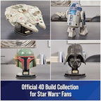 4D Build Star Wars Millennium Falcon 3D Model Kit, 𝖲tar Wars Gifts, Ѕtar Ｗars Toys Desk Decor for Star Ｗars Fans & Collectors, Adults & Teens 12+