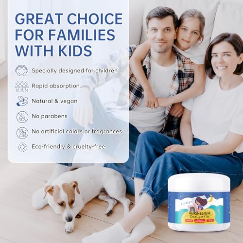 Magnesium Lotion for Kids & Babies - 2PCS Bedtime Magnesium Cream for Sleep Kids - Natural Organic Baby Magnesium Sleep Lotion Soothing Skin & Relaxation for All Skins