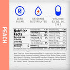 Propel, Peach, Zero Calorie Water Beverage with Electrolytes & Vitamins C&E, 24 Fl Oz, pack of 12