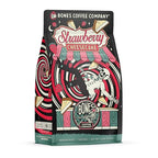 Bones Coffee Company Strawberry Cheesecake Flavored Coffee Beans, Ground Bean Coffee Medium Roast Low Acid, Strawberry Cheesecake Flavor (12 oz)
